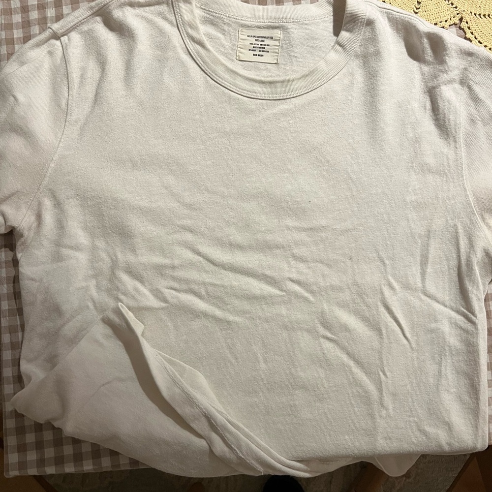 White Buck Mason Field Spec Heavy Tee
